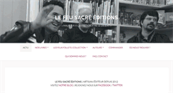 Desktop Screenshot of lefeusacre-editions.com