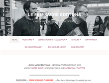Tablet Screenshot of lefeusacre-editions.com